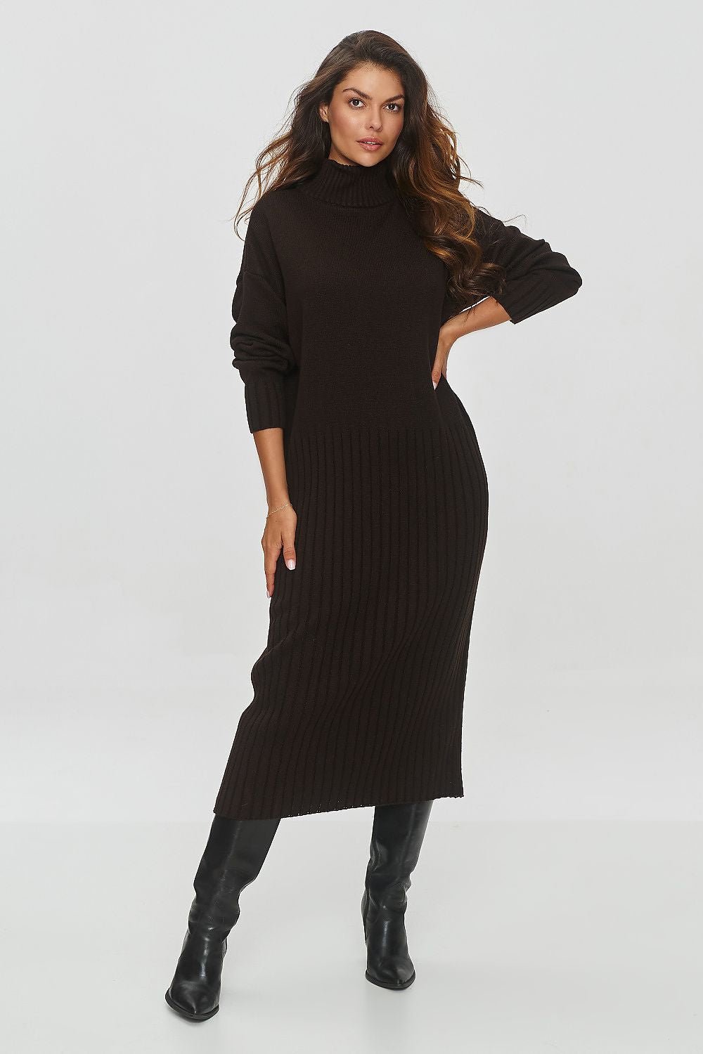 Classic Charcoal Sweater Dress - Ben Valor