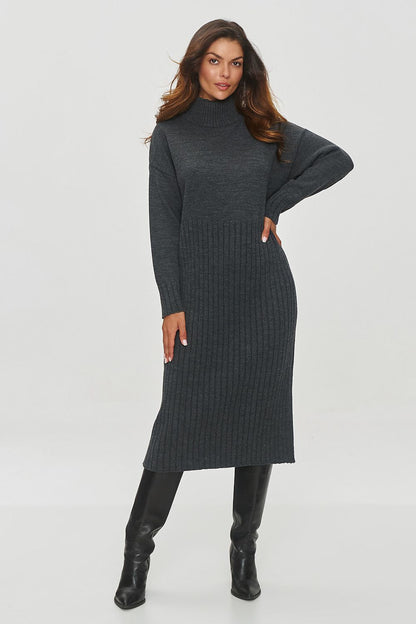 Classic Charcoal Sweater Dress - Ben Valor