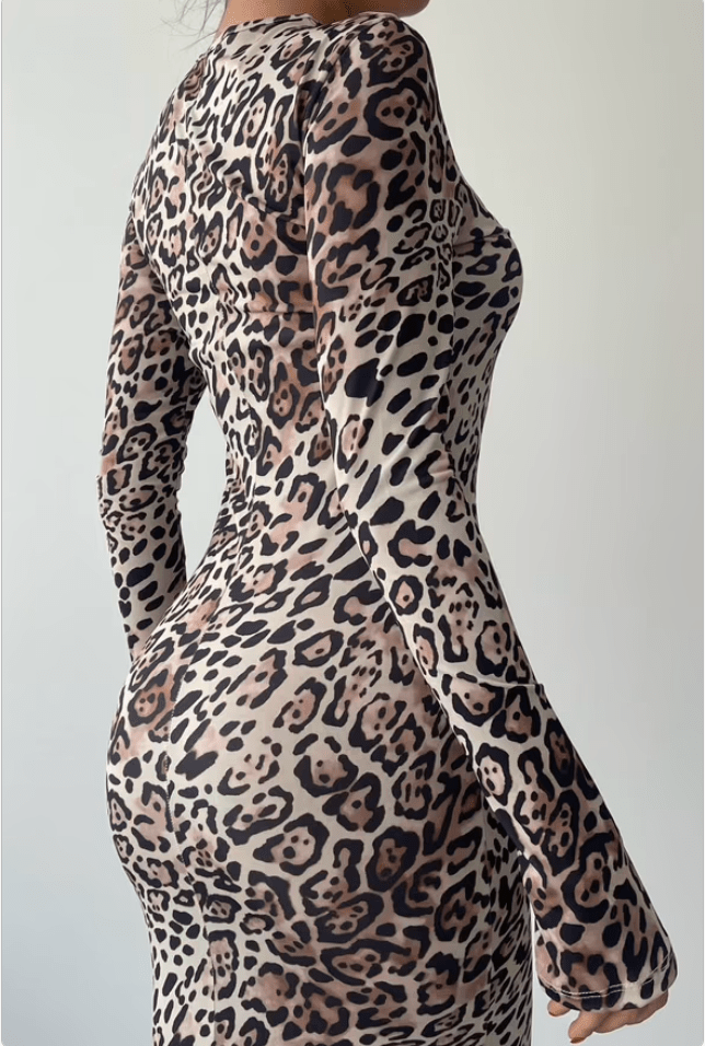 Leopard Pattern Maxi Dress - Ben Valor