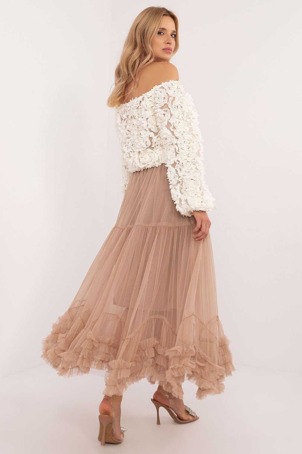 Tulle Boho Cream Skirt - Ben Valor