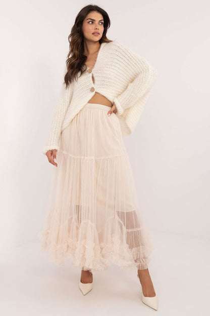 Tulle Boho Cream Skirt - Ben Valor