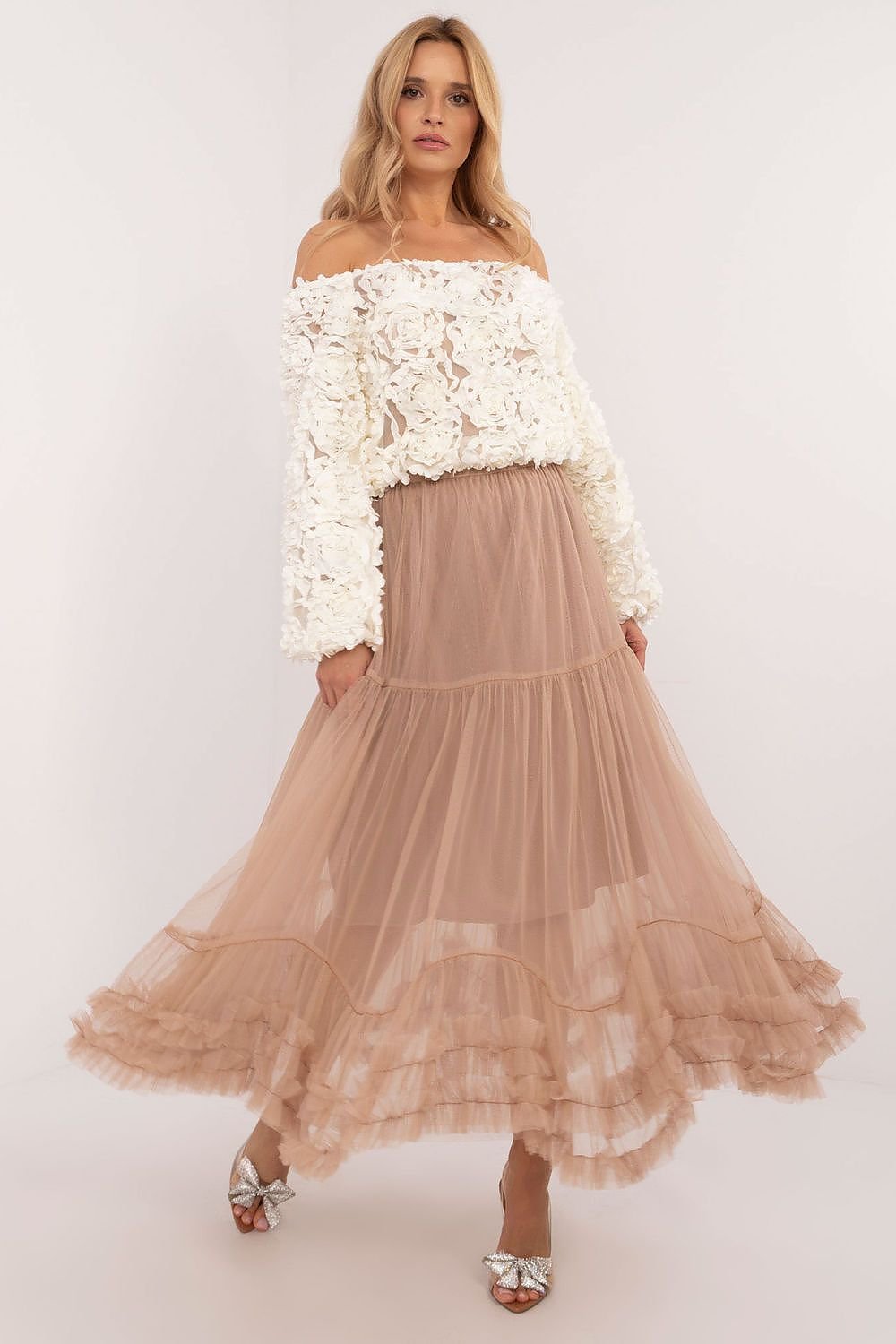 Tulle Boho Cream Skirt - Ben Valor